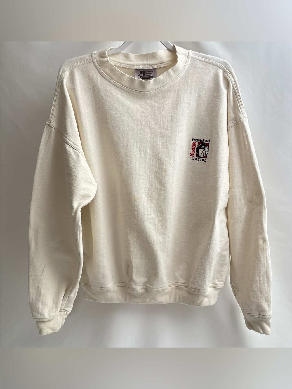 VTG 90s Kodak Pro Imaging Cream Sz. M (Oversized) Crewneck Sweater French Terry